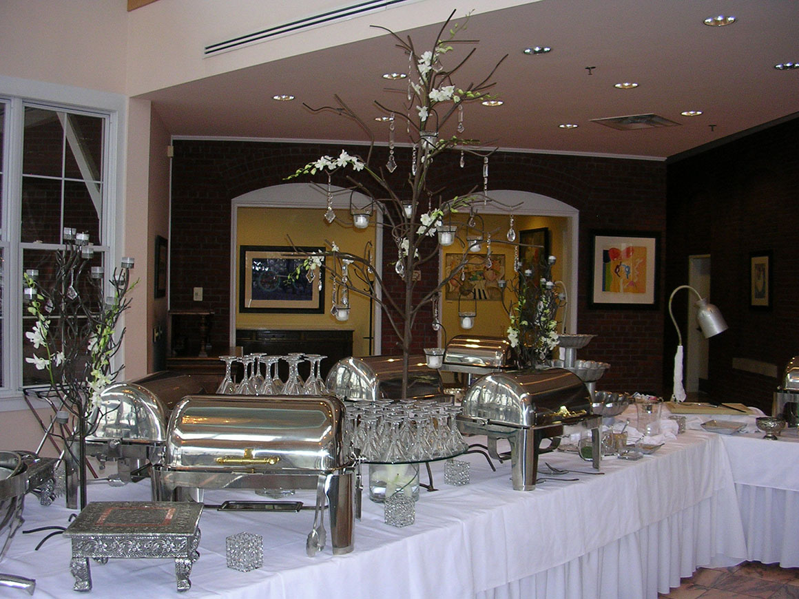 Dinner Stations in the atrium