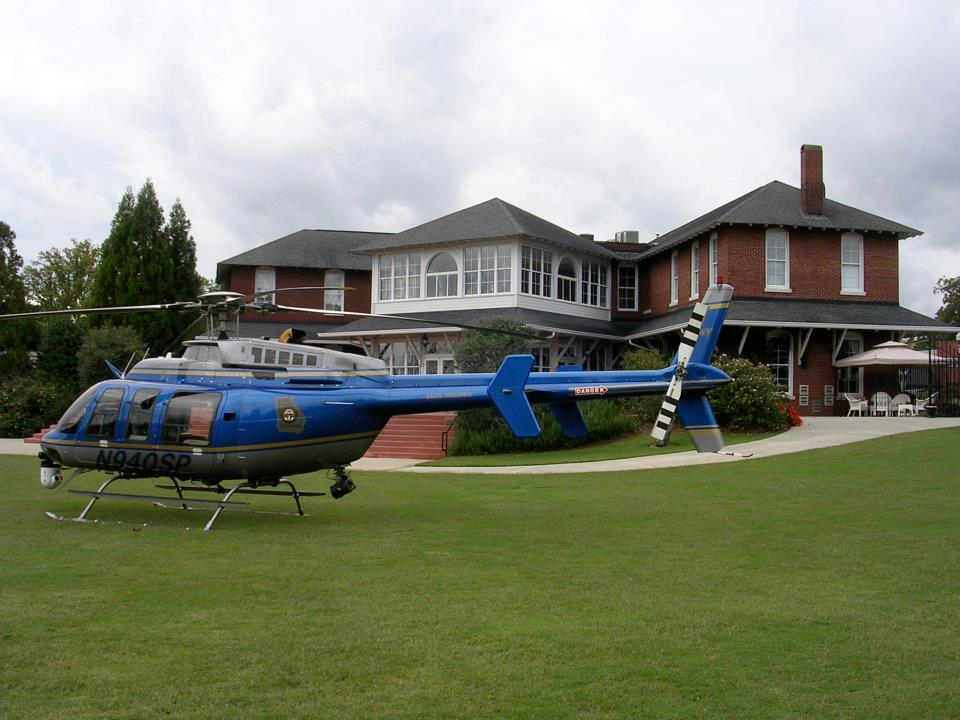 Governor Deal’s helicopter landed on the lawn of The Arts Council Smithgall Arts Center
