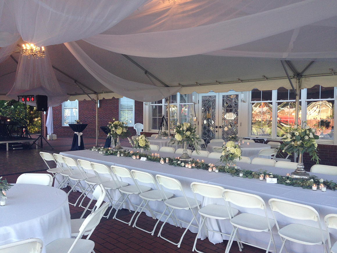 Reception on the patio