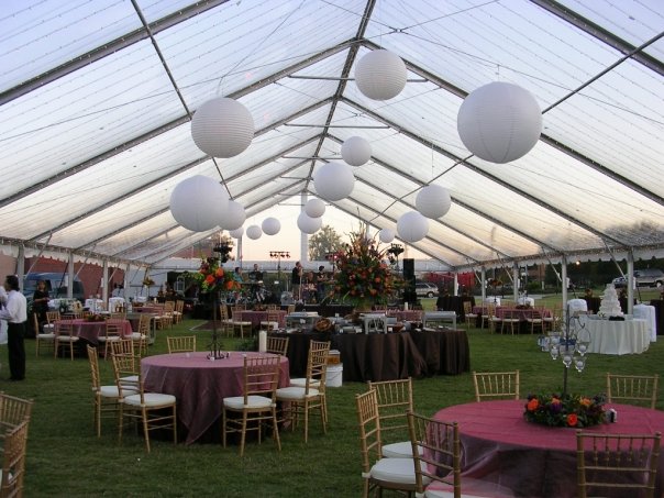 Tent on the lawn